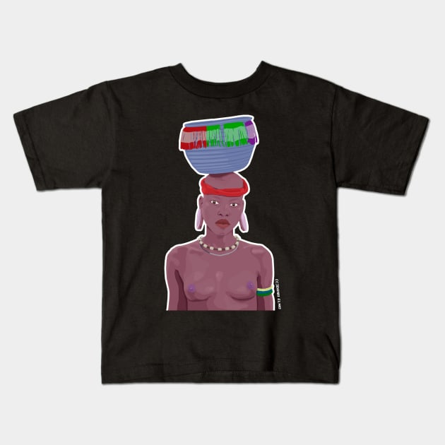 AFRICA BASKET Kids T-Shirt by Artiiizo